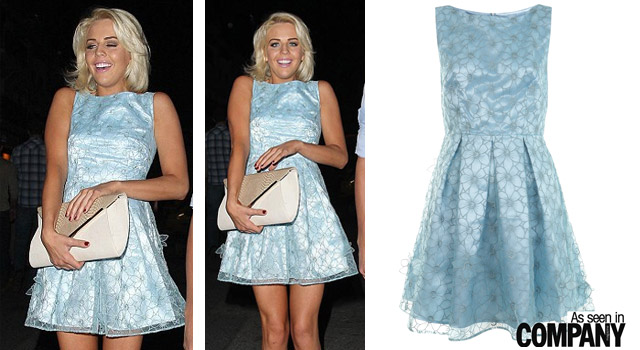 Lydia Bright Blue 3D Flower Only Way Is Marbs Marbella Miss Selfridge Dress
