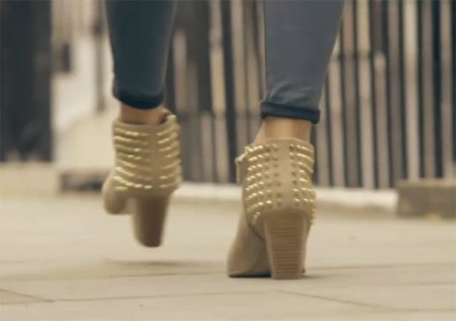 Ianthe Rose Made in Chelsea gold studded Zara ankle boots